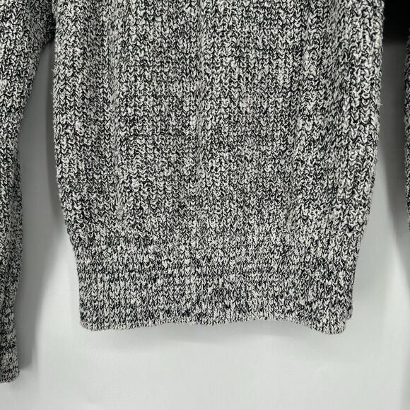 Free People Electric City Sweater Marled Black Pullover Knit Crew Neck Size M - Picture 9 of 11